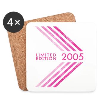 2005 Limited Edition Geburtstag Frauen Damen - Untersetzer (4er-Set) - Weiß - Vorne