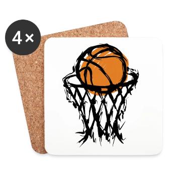 Basketball  - Untersetzer (4er-Set) - Weiß - Vorne