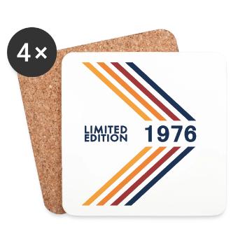 1976 Limited Edition Geburtstag Mann Frau Vintage - Untersetzer (4er-Set) - Weiß - Vorne