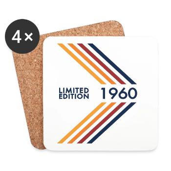 1960 Limited Edition Geburtstag Mann Frau Vintage - Untersetzer (4er-Set) - Weiß - Vorne