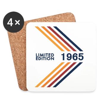 1965 Limited Edition Geburtstag Mann Frau Vintage - Untersetzer (4er-Set) - Weiß - Vorne