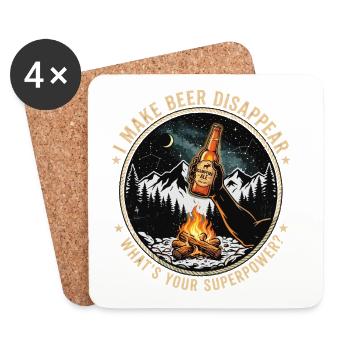 I Make Beer Disappear Craft Beer - Untersetzer (4er-Set) - Weiß - Vorne