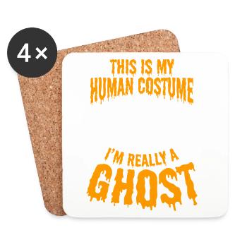 This Is My Human Costume I'm Really A Ghost Hallow - Untersetzer (4er-Set) - Weiß - Vorne