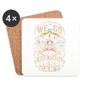 Coast Guard Lifeguard - Coasters (set of 4) - white - Front