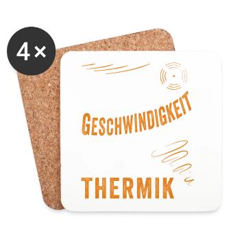 Ich suche Thermik Segelflug - Untersetzer (4er-Set) - Weiß - Vorne