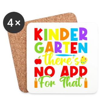 Pre K Teacher No App For That Kindergarten Teacher - Untersetzer (4er-Set) - Weiß - Vorne