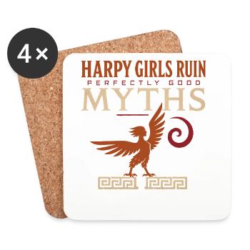 Harpy Greek Mythology Fantasy Monster - Coasters (set of 4) - white - Front