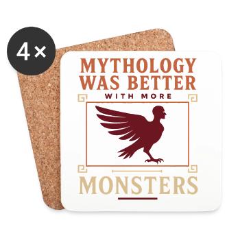 Harpy Greek Mythology Fantasy Monster - Coasters (set of 4) - white - Front