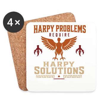Harpy Greek Mythology Fantasy Monster - Coasters (set of 4) - white - Front