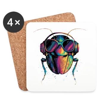 cockroach cockroach insects cockroach cockroaches - Coasters (set of 4) - white - Front