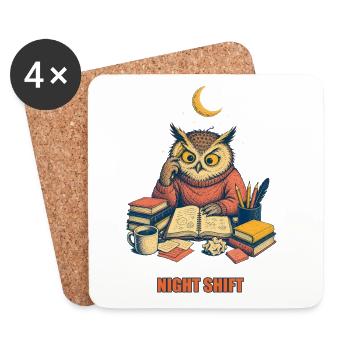 Night Shift | Night shift - Coasters (set of 4) - white - Front
