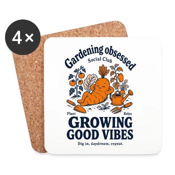 Urban Gardening Growing - Coasters (set of 4) - white - Front