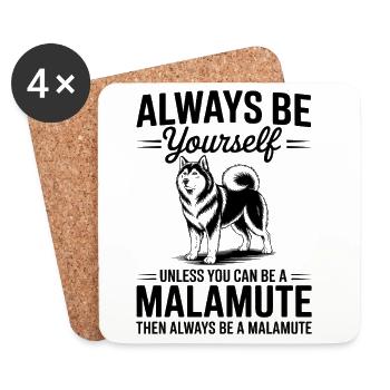 Dictons malamutes d’Alaska Don des Malamutes d’Alaska - Dessous de verre (lot de 4) - blanc - Devant