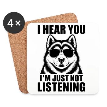 Dictons malamutes d’Alaska Don des Malamutes d’Alaska - Dessous de verre (lot de 4) - blanc - Devant