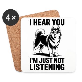 Dictons malamutes d’Alaska Don des Malamutes d’Alaska - Dessous de verre (lot de 4) - blanc - Devant