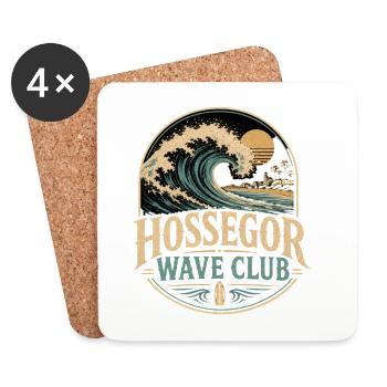 Hossegor Wave Club Surf - Coasters (set of 4) - white - Front