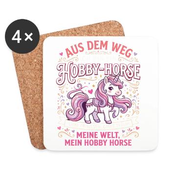 Hobby Horse Prinzessin Aus dem Weg Ich Bin EIN - Untersetzer (4er-Set) - Weiß - Vorne