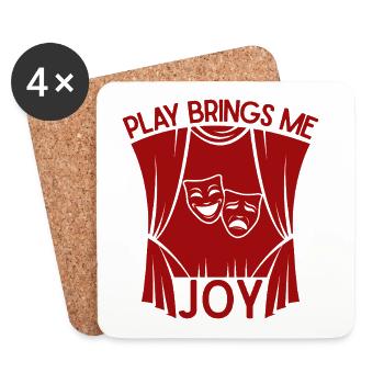 Musical Theatre Play Brings Me Joy Theater Design - Coasters (set of 4) - white - Front