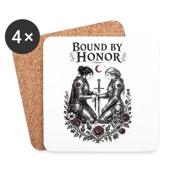 Bound by Honor | Medieval Gothic Love - Coasters (set of 4) - white - Front