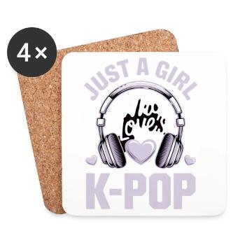 K-Pop - Coasters (set of 4) - white - Front