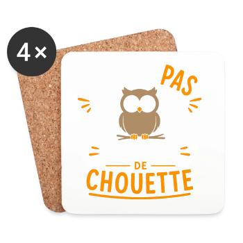 J’peux pas j’ai chouette - Dessous de verre (lot de 4) - blanc - Devant