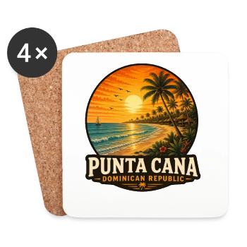 Punta Cana Dominican Republic Caribbean Holidays - Coasters (set of 4) - white - Front