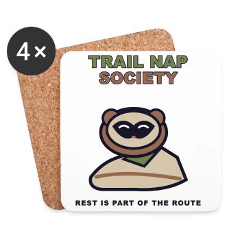 Trail Nap Society - Coasters (set of 4) - white - Front
