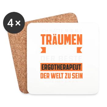 Bester Ergotherapeut - Untersetzer (4er-Set) - Weiß - Vorne