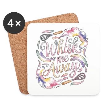 Restaurant Chef Whisk Me Away Professional Chef - Coasters (set of 4) - white - Front