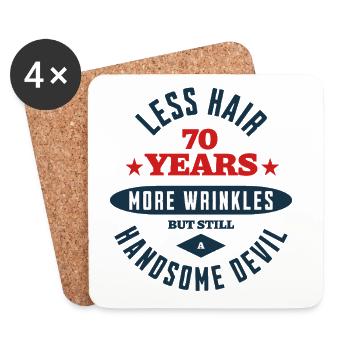 70th Birthday Devil - Coasters (set of 4) - white - Front