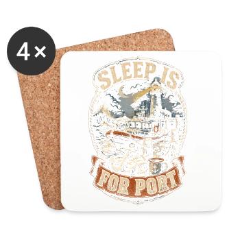 Coast Guard Lifeguard Sleep Is For Port - Coasters (set of 4) - white - Front