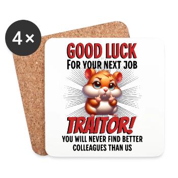 Funny Farewell Coworker - Coasters (set of 4) - white - Front