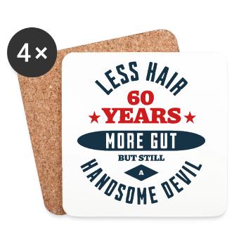 60th Birthday Devil - Coasters (set of 4) - white - Front