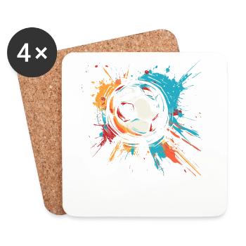 Football Graffiti - Coasters (set of 4) - white - Front