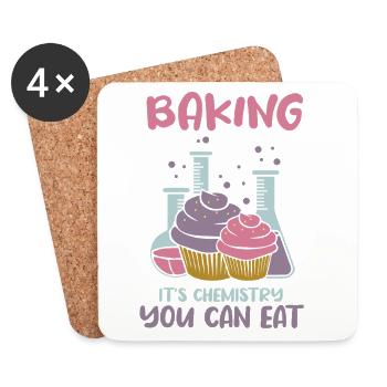 Pâtisserie Pâtissière Pât - Dessous de verre (lot de 4) - blanc - Devant
