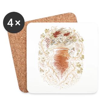 Georgia Georgian Tbilisi Sakartvelo - Coasters (set of 4) - white - Front