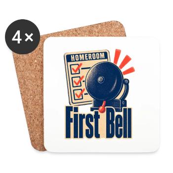 Homeroom Teacher Gift First Bell First Day of Scho - Coasters (set of 4) - white - Front