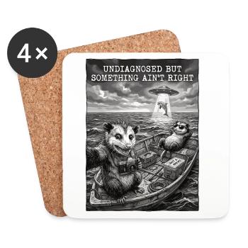 Undiagnosed but something ain't right - Coasters (set of 4) - white - Front