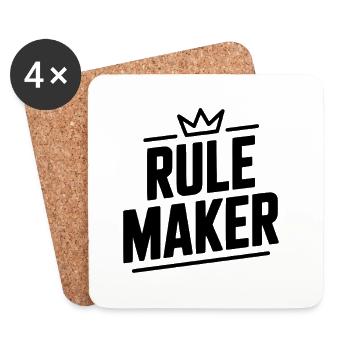 Rule Maker - Coasters (set of 4) - white - Front