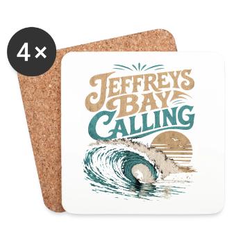Jeffreys Bay Surfing - Coasters (set of 4) - white - Front