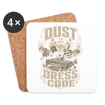 Stonemasonry Stonemasonry Dust Is My Dress Code - Coasters (set of 4) - white - Front