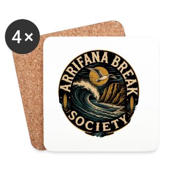 Arrifana Surfing - Coasters (set of 4) - white - Front