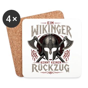 Wikinger Spruch - Untersetzer (4er-Set) - Weiß - Vorne
