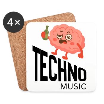 Tipsy Brain Cheers - Coasters (set of 4) - white - Front