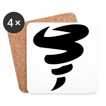 tornado - Coasters (set of 4) - white - Front