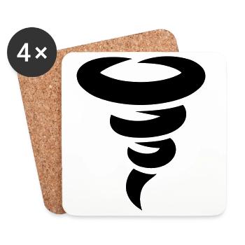 tornado - Coasters (set of 4) - white - Front