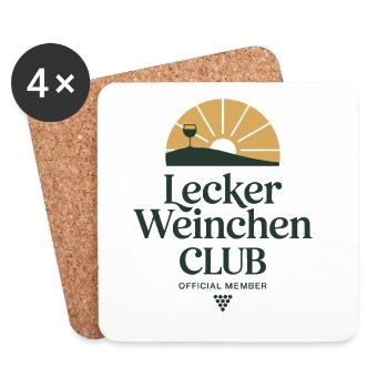 Wine Delicious Wine Club Wine Lovers Red Wine - Coasters (set of 4) - white - Front