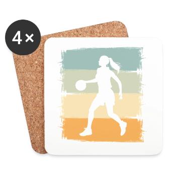 Women's Basketball - Coasters (set of 4) - white - Front