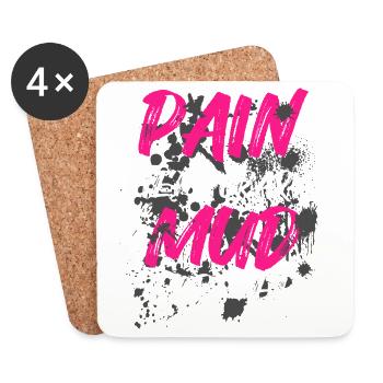 Boue pour toujours Schlammlauf Course Boueuse - Dessous de verre (lot de 4) - blanc - Devant