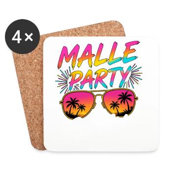 Tenue de fête Malle Majorque vacances d’été - Dessous de verre (lot de 4) - blanc - Devant